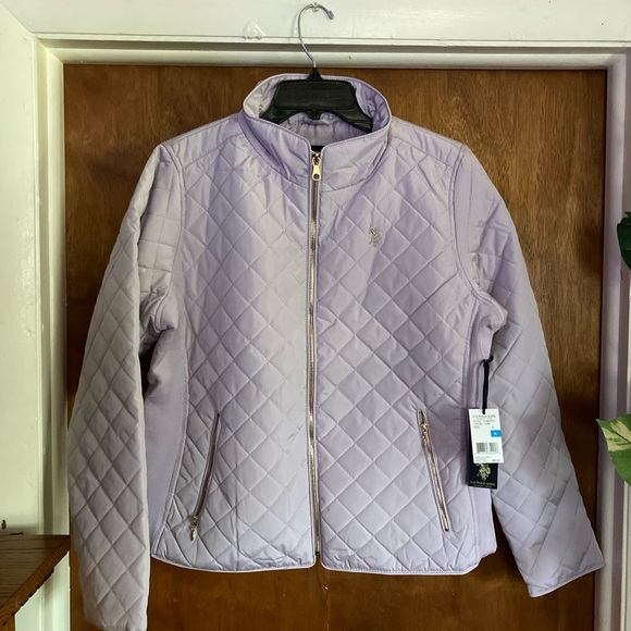 Was💲50! 💖US Polo Assn. lavender puffer jacket - Picture 2 of 16